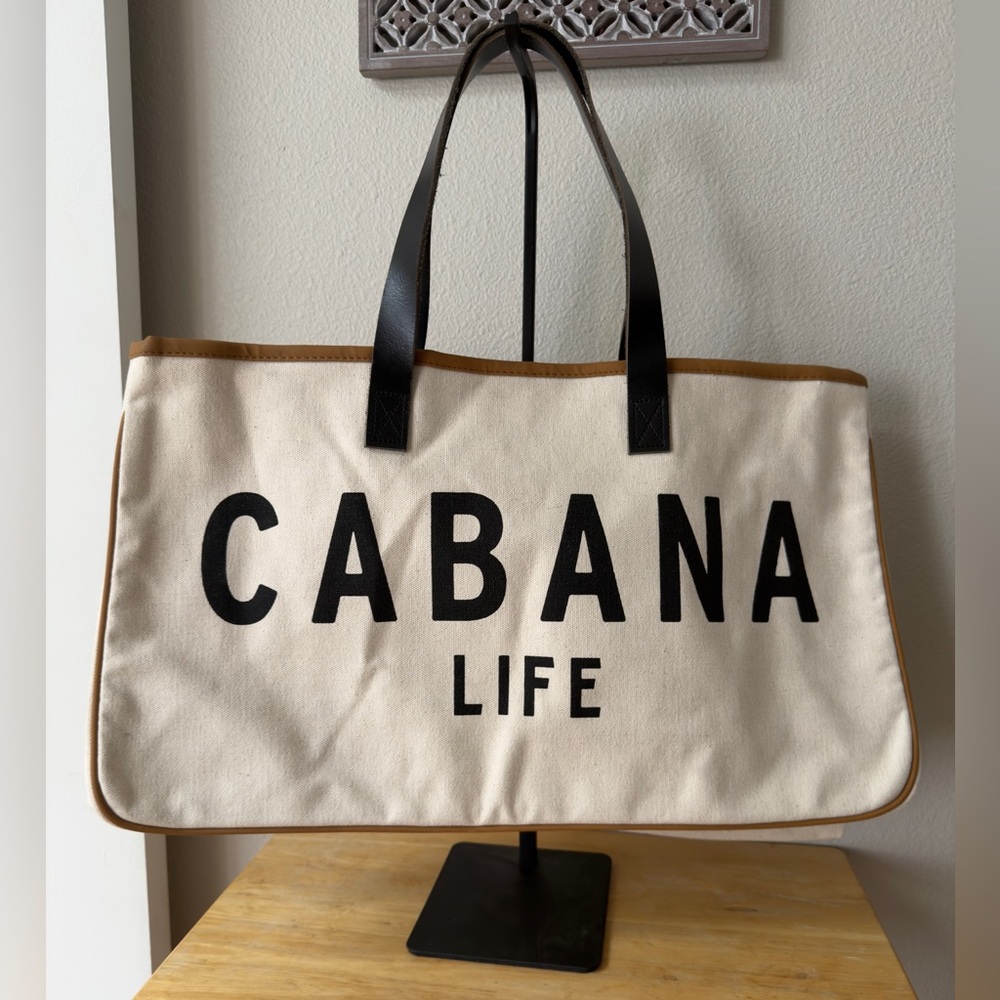Santa Barbara Design Studio “Cabana Life” Canvas Tote Bag Oversized Travel Bag